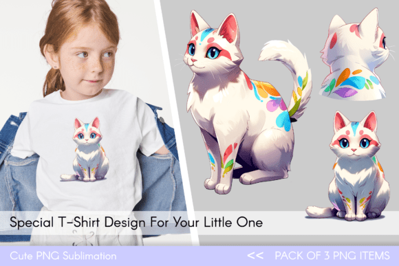 Download Cute Cat Illustrations for Kids. T-Shirt - Cute cat illustrations Collection