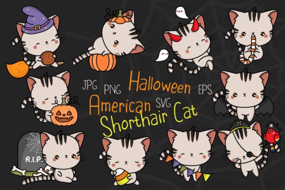 Download Halloween Cute Cat Illustrations - Cute cat illustrations Collection
