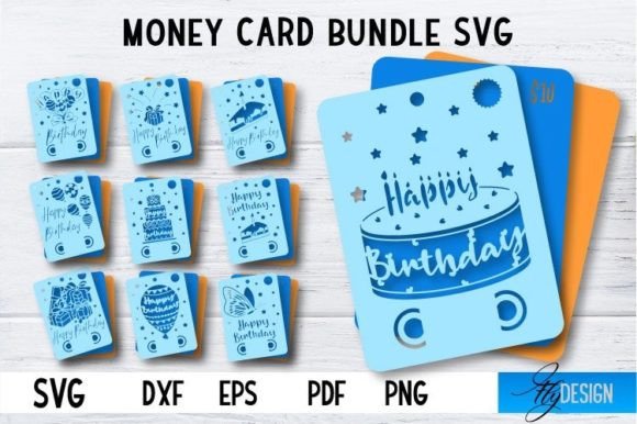 Download Money Card SVG Bundle | Happy Birthday - Money card svg Collection