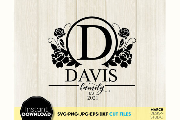 Download Family Monogram Sign SVG Split Wreath - Premium Bundle