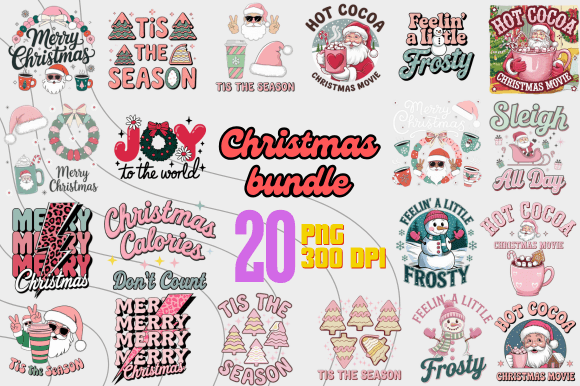 Download Christmas PNG Bundle 20 Festive Designs - Festive designs Collection