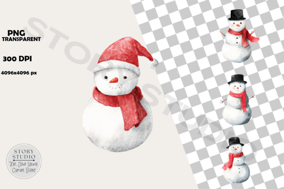 Download Sweet Watercolor Snowman Festive Designs - Festive designs Collection