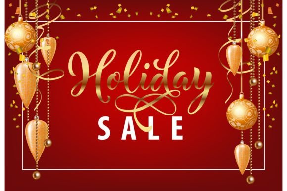 Download Holiday Sale with Tree Decorations Banne - Decoration Collection