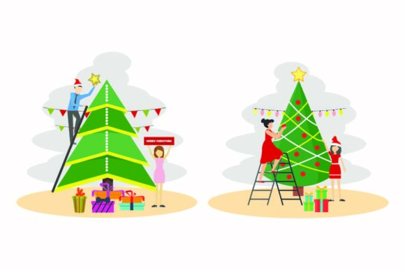 Download Christmas Tree Decorations Vectors Set - Decoration Collection