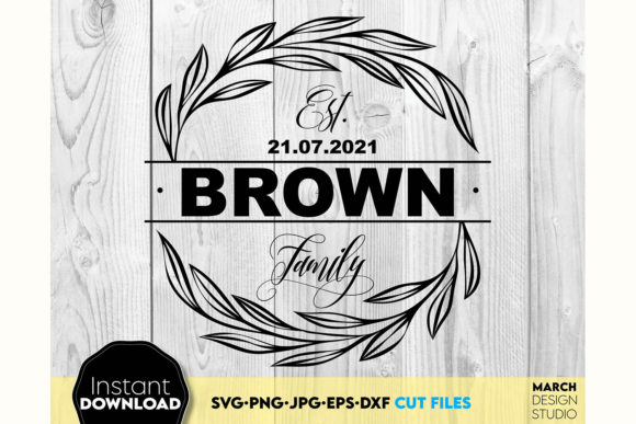 Download Family Monogram Sign SVG Split Last Name - Premium Resources