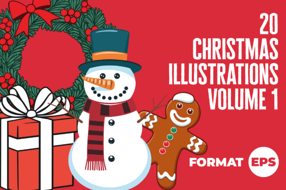 Download 20 Christmas Illustrations Vol. 1 - Christmas illustrations Collection