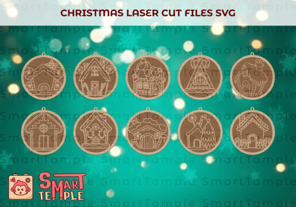 Download Laser Cut Christmas Tree Decorations Set - Decoration Collection