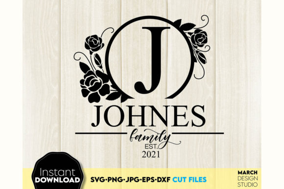 Download Family Monogram Sign SVG Split Wreath - Premium Bundle