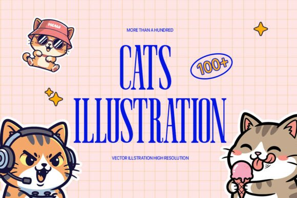 Download Cute Cat Illustrations 100+ - Cute cat illustrations Collection