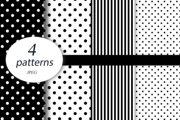 Download Black / White Polka Dot,stripes Patterns - Premium Resources