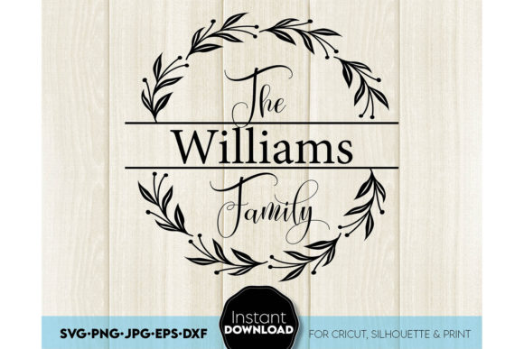 Download Family Monogram Sign SVG Split Last Name - Premium Resources